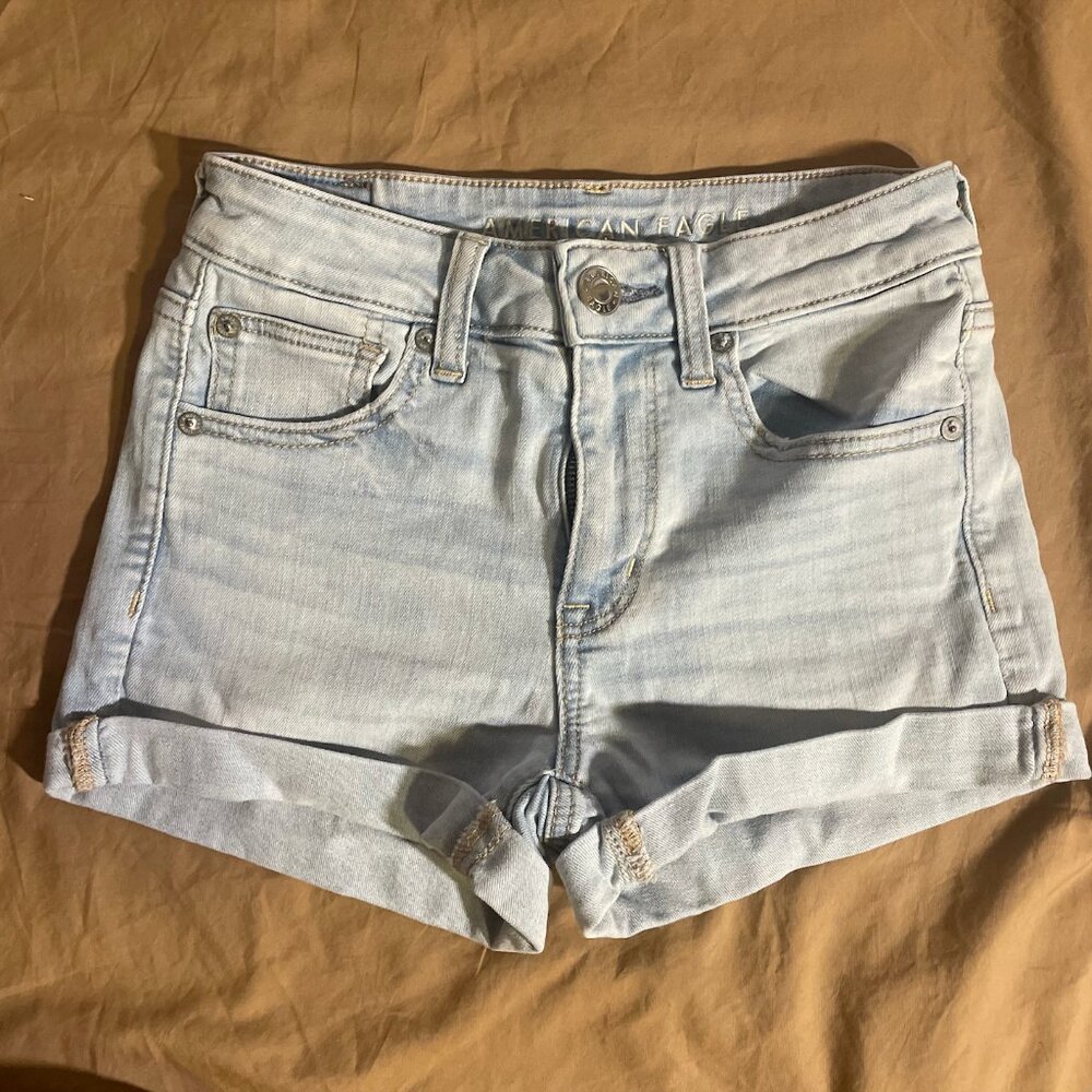 American eagle jean denim shorts